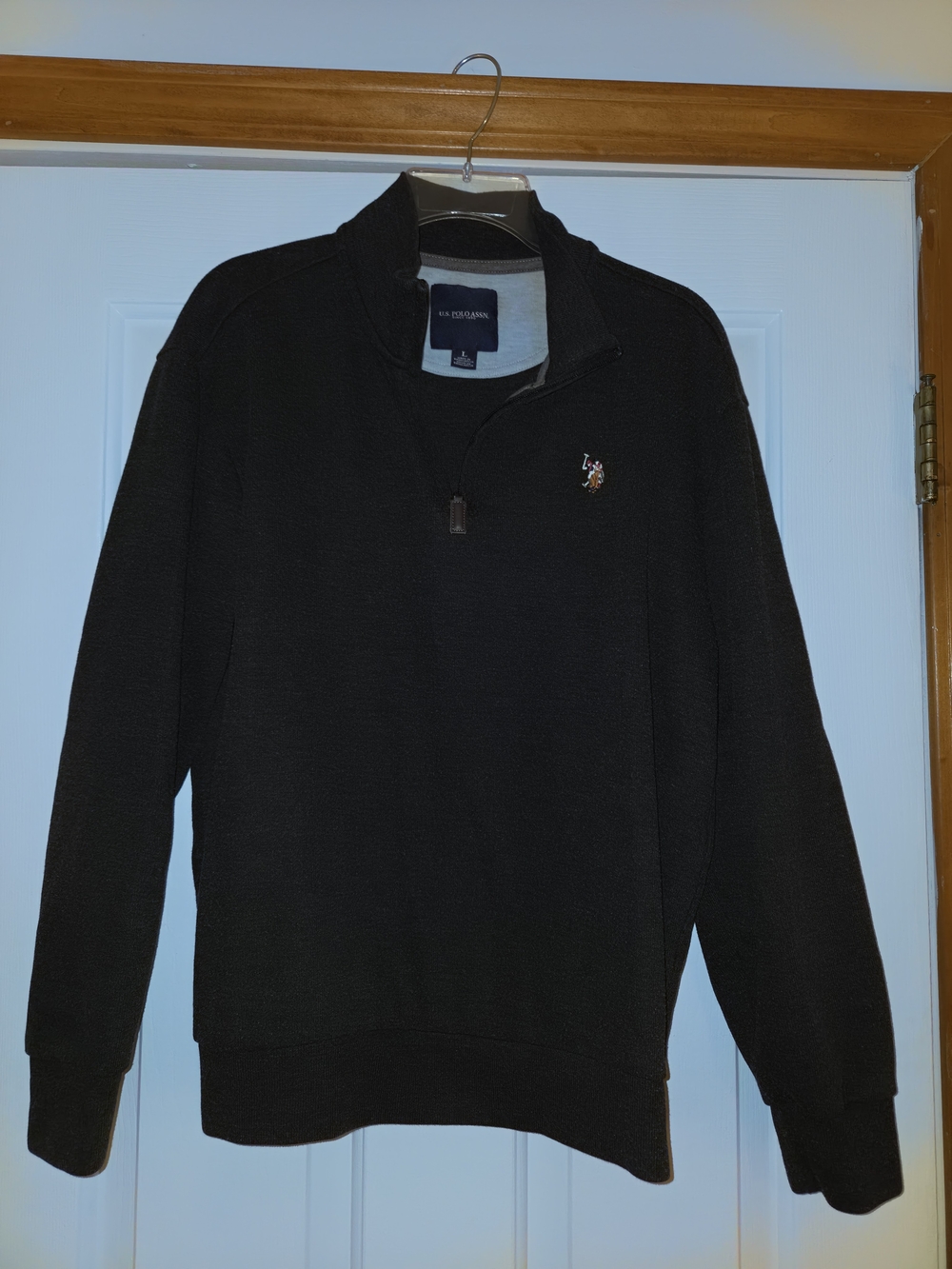 U.S. Polo Assn. Men's Black Half-Zip Pullover Sweater